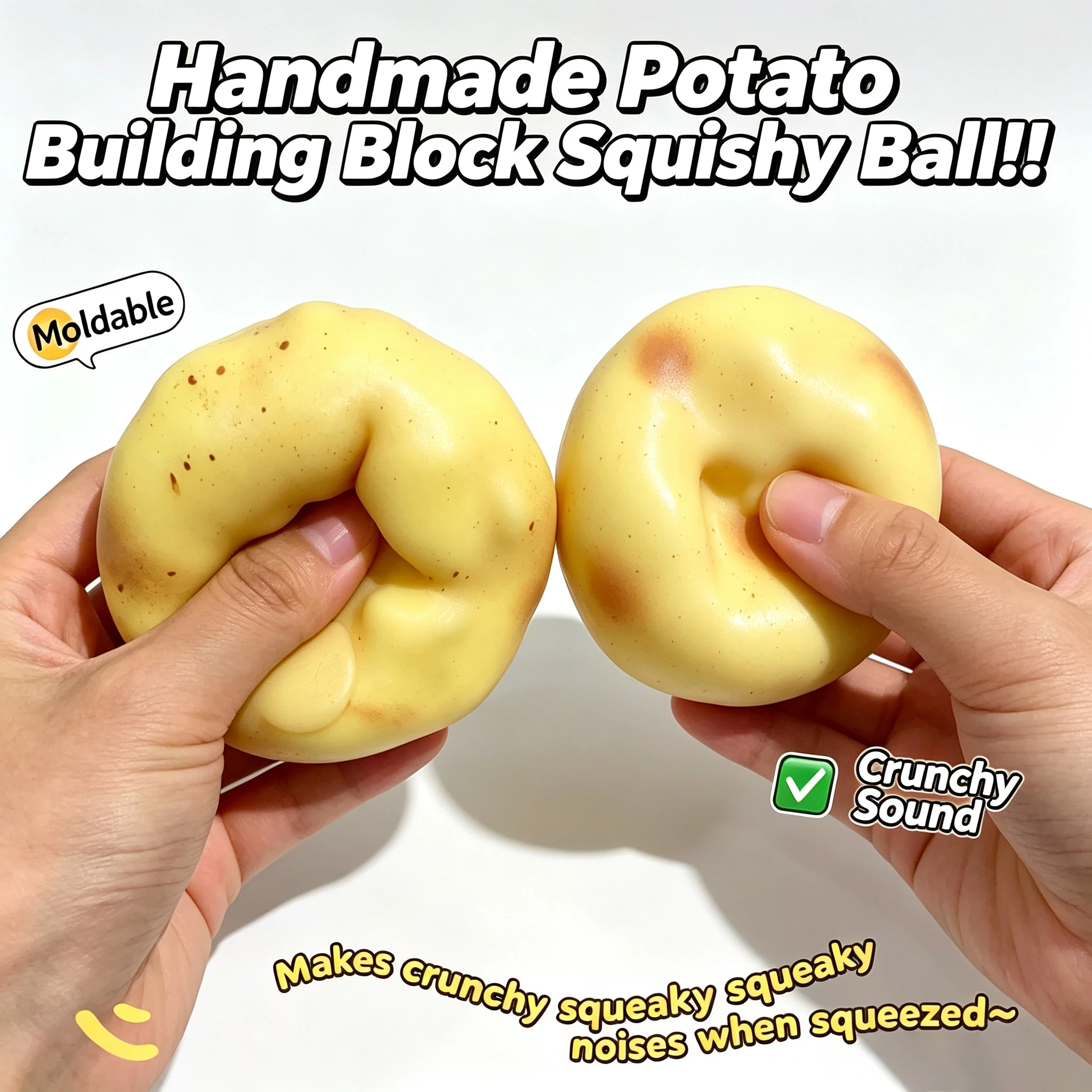 Party Games Game - Crunchy Potato Squishy Stress Ball ASMR