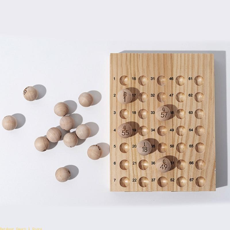 Party Games Easy - A0KA 75Pcs Natural Bingo Balls Easy