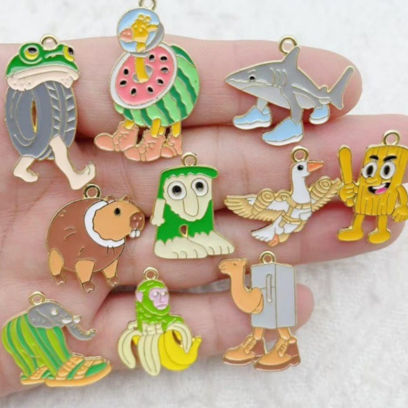 Party Games Game - 10pcs Creative Alloy Drip Oil Jewelry,