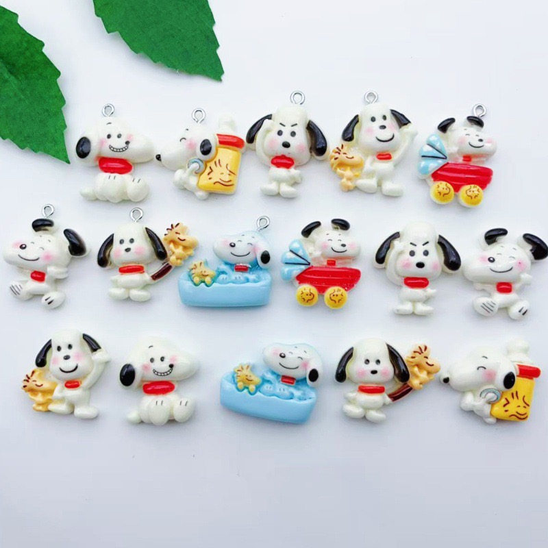 Party Games Game - 12pcs resin cartoon dog pendant, DIY