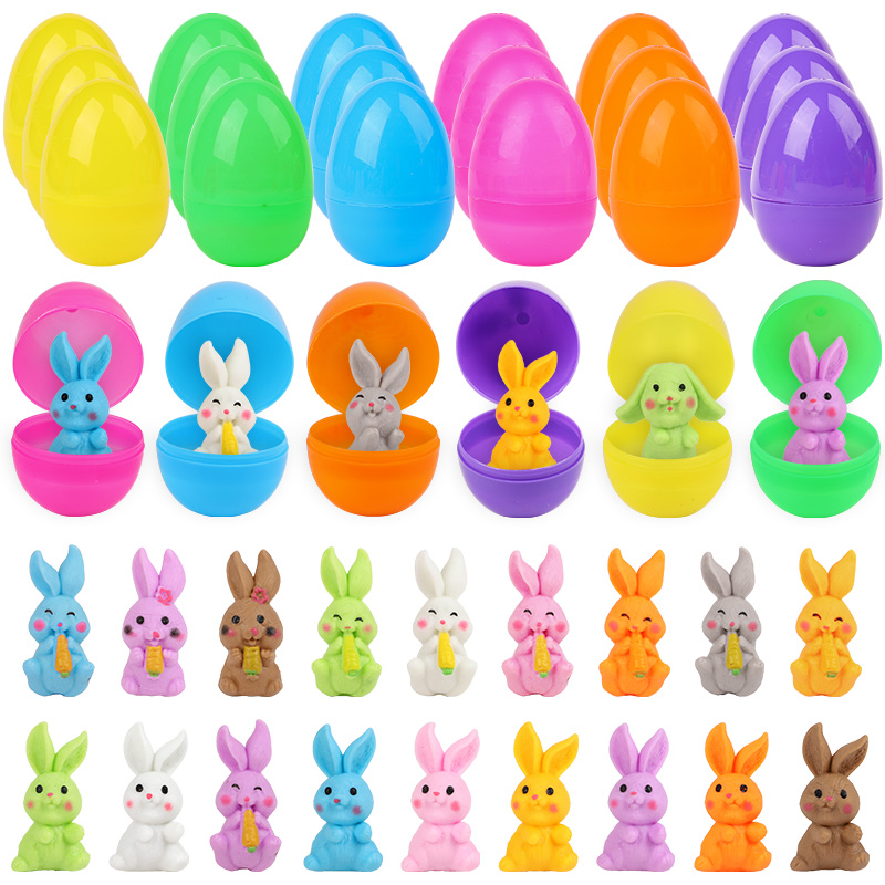24Pcs Easter Egg With Rabbit F - Party Games Easter For Kids ulasan dan harga