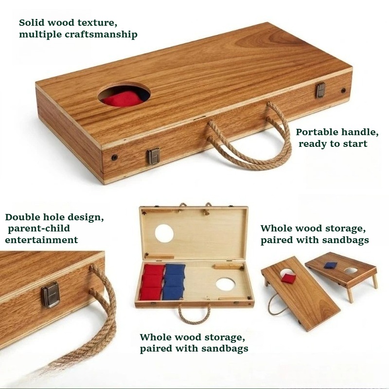 Premium Wooden Foldable Cornho - Cornhole Board Set ulasan dan harga
