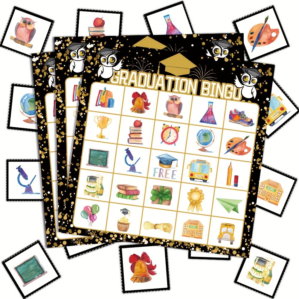 2026 Black Gold Graduation Bin - Party Games College ulasan dan harga