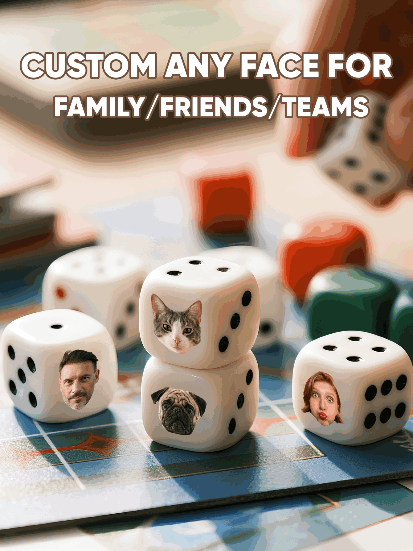Custom Face Dice Personalized  - Party Games Groups ulasan dan harga