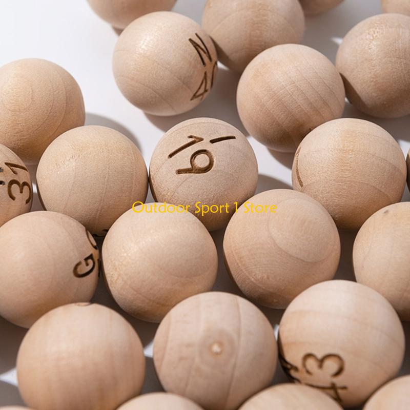 A0KA 75Pcs Natural Bingo Balls - Party Games Easy ulasan dan harga