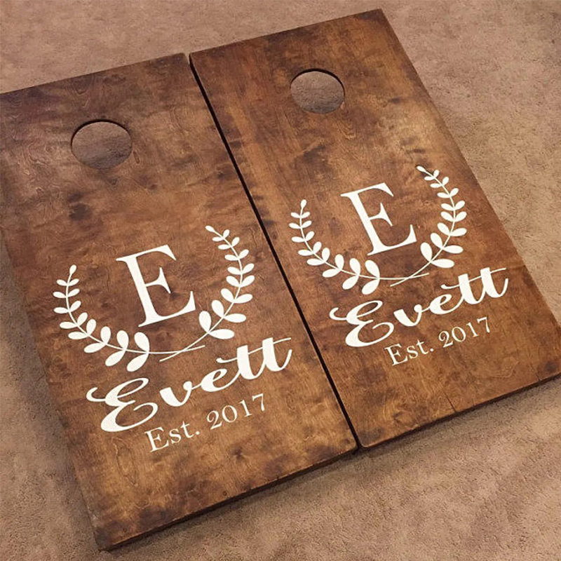 Wedding Party Decor Sign Stick - Cornhole Board Set ulasan dan harga