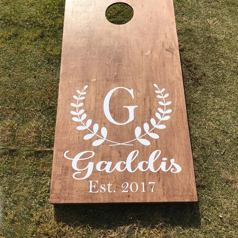 Wedding Party Decor Sign Stick - Cornhole Board Set ulasan dan harga