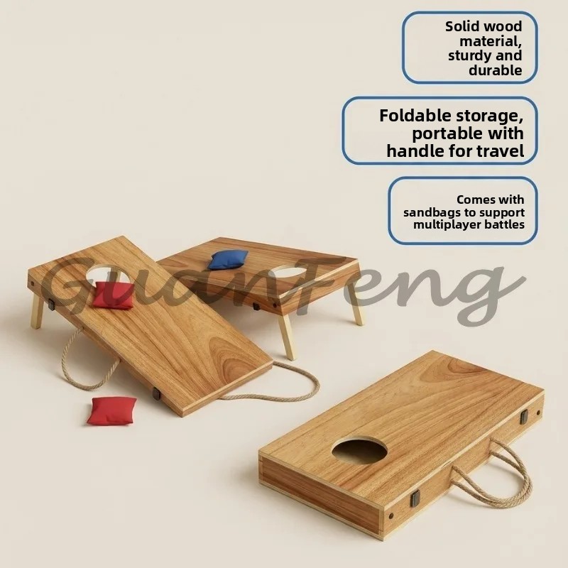 Wooden Foldable Cornhole Set B - Cornhole Board Set ulasan dan harga