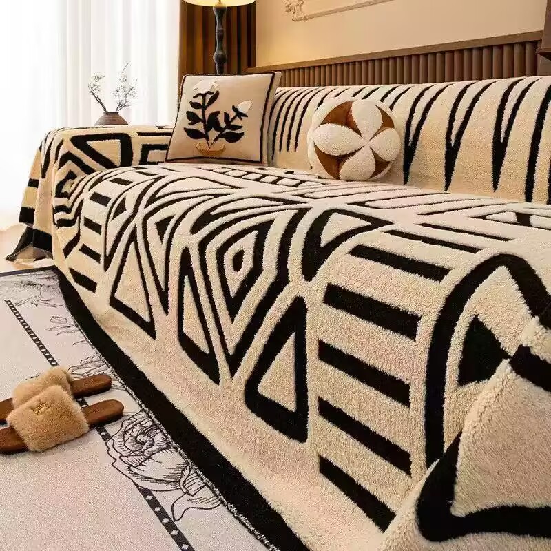 Polar Fleece Plush Sofa Cover  - Washer Toss Set ulasan dan harga