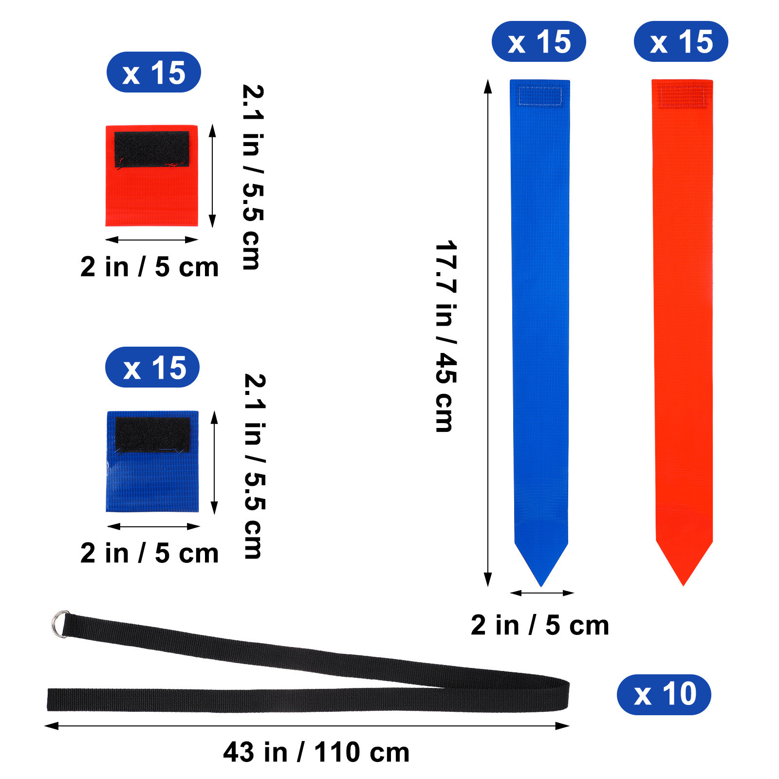 10Pcs Football Flag Belt Set w - Capture Flag Set ulasan dan harga