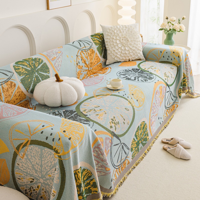1pc Sofa Blanket with Tassels  - Washer Toss Set ulasan dan harga