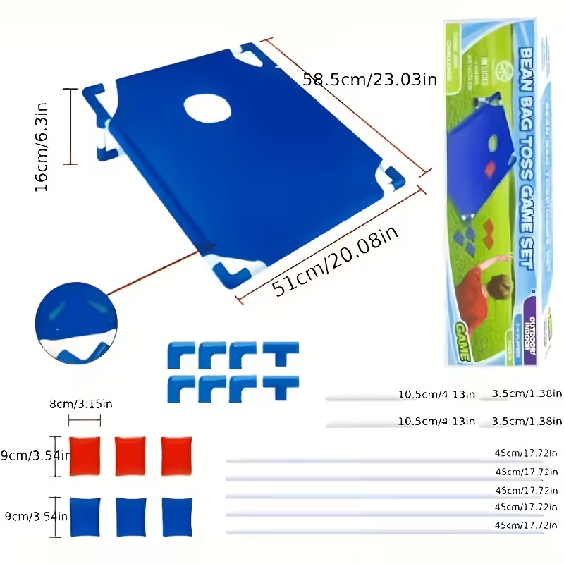 Portable Outdoor Bean Bag Toss - Cornhole Board Set ulasan dan harga