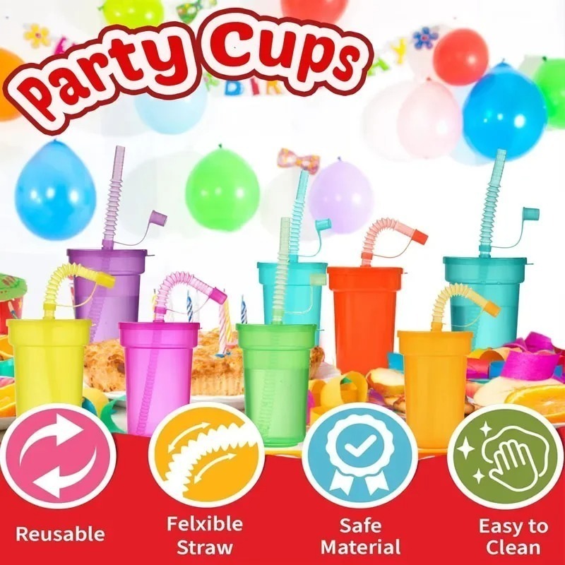 6-18PCS Portable Party Cup wit - Party Games Youth ulasan dan harga